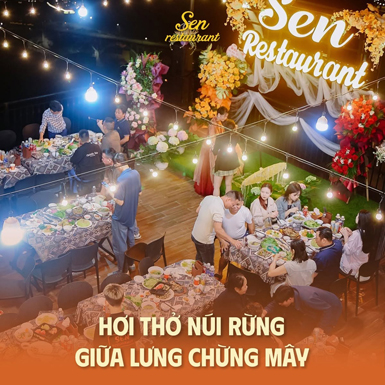Nhà hàng Sen Tam Đảo – nằm ngay khu cổng trời nổi tiếng, view thoáng, săn mây cực đẹp. Chuyên lẩu, nướng, đặc sản núi rừng, phù hợp gia đình, nhóm bạn và khách đoàn. 0866913966
