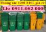 Cung cấp thùng rác bảo vệ môi trường- giá rẻ thùng rác 120L 240L 660L- lh 0911.082.000