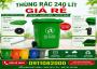 Cung cấp thùng rác phân loại giá rẻ- thùng rác xanh, cam, vàng- lh 0911082000
