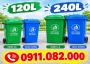 Thùng rác nhựa 240L giá rẻ- thùng rác dày mới 100% giá tốt tại an giang- lh 0911.082.000