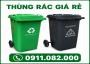 Thùng rác nắp kín màu xanh hàng chất lượng- thùng rác 120l 240l giá rẻ tại an giang- lh 0911.082.000