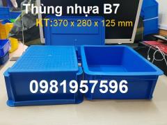 Thùng nhựa B7, khay nhựa có nắp, khay nhựa B7, thùng nhựa đựng linh kiện