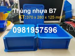 Thùng nhựa B7, khay nhựa có nắp, khay nhựa B7, thùng nhựa đựng linh kiện