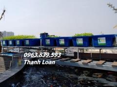 Thùng nhựa 750L nuôi cá, thùng nhựa trồng rau rẻ.