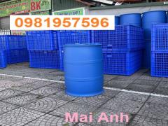 phuy nhựa, phuy nhua, phuy nhựa 200l, thùng phuy nhựa, thùng phi nhựa 220 lít