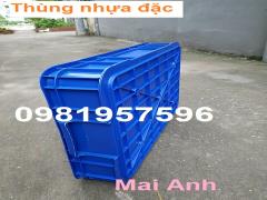 Thùng nhựa đặc cao 10 cm, sóng bít công nghiệp, sóng nhựa công nghiệp